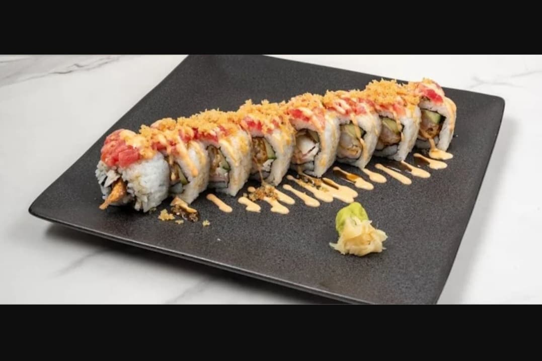 A loaded specialty sushi roll